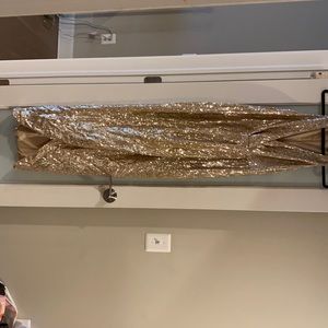 Rachel Zoe gold sequin dress. Size 10
